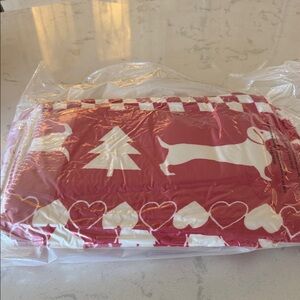 New Rare! Victoria's Secret Pink Sherpa Dachshund Throw Blanket